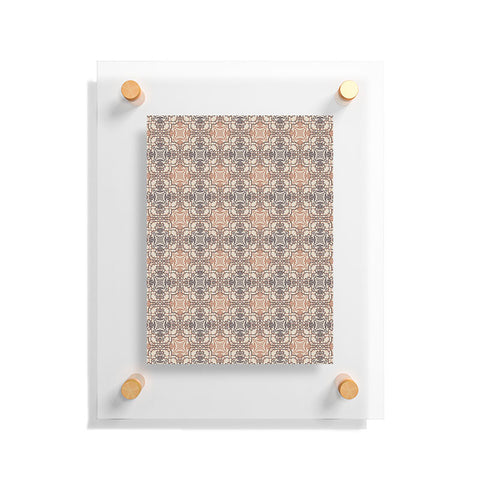 Pimlada Phuapradit Lace Tiles Beige and Brown Floating Acrylic Print