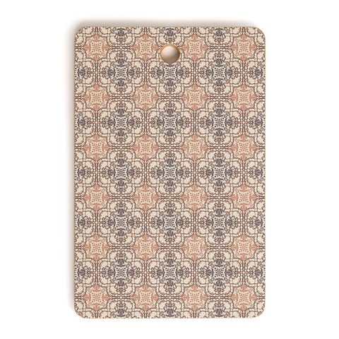 Pimlada Phuapradit Lace Tiles Beige and Brown Cutting Board Rectangle