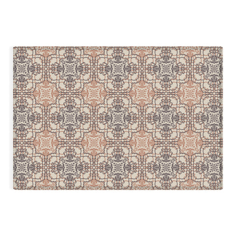 Pimlada Phuapradit Lace Tiles Beige and Brown Outdoor Rug