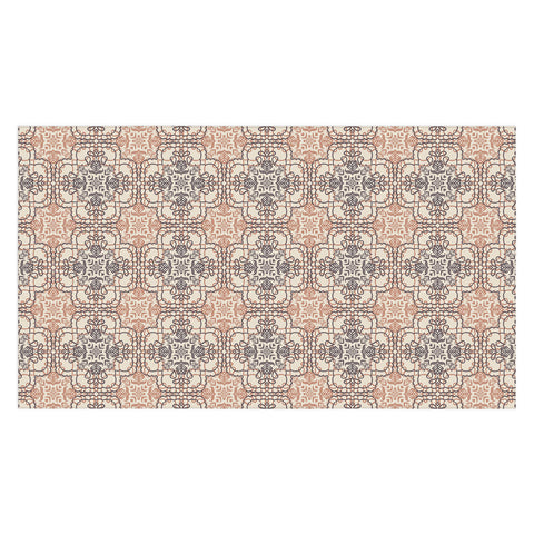 Pimlada Phuapradit Lace Tiles Beige and Brown Tablecloth