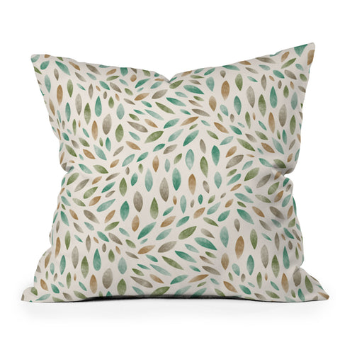Pimlada Phuapradit Mini Leaves 2 Outdoor Throw Pillow