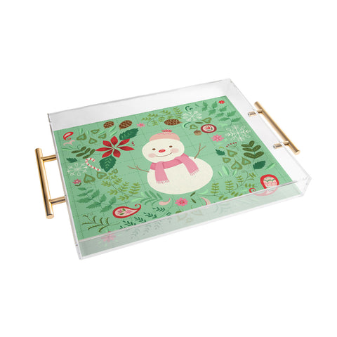 Pimlada Phuapradit Mint Snowman Acrylic Tray