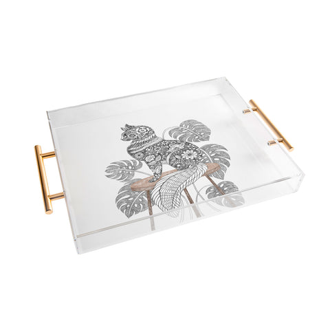 Pimlada Phuapradit Monstera Cat Acrylic Tray