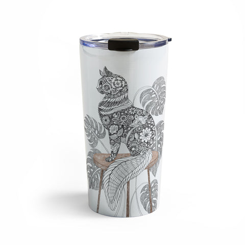Pimlada Phuapradit Monstera Cat Travel Mug