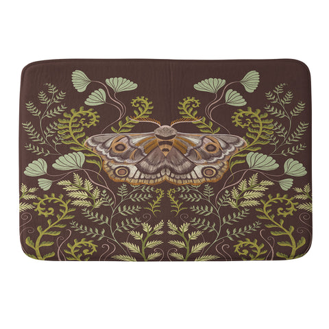 Pimlada Phuapradit Moth and fern Memory Foam Bath Mat