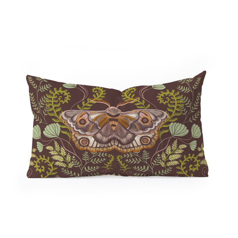 Pimlada Phuapradit Moth and fern Oblong Throw Pillow