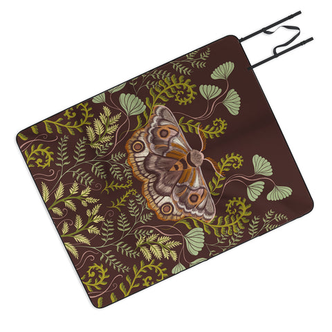 Pimlada Phuapradit Moth and fern Picnic Blanket