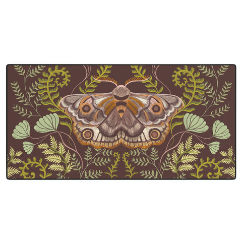Pimlada Phuapradit Moth and fern Desk Mat