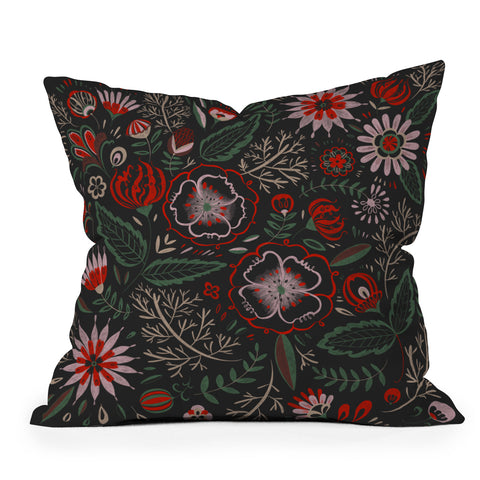 Pimlada Phuapradit Mystic Floral 1 Outdoor Throw Pillow