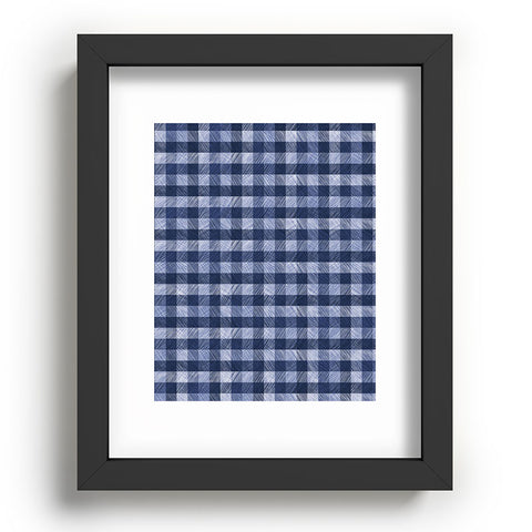 Pimlada Phuapradit Navy Gingham Recessed Framing Rectangle
