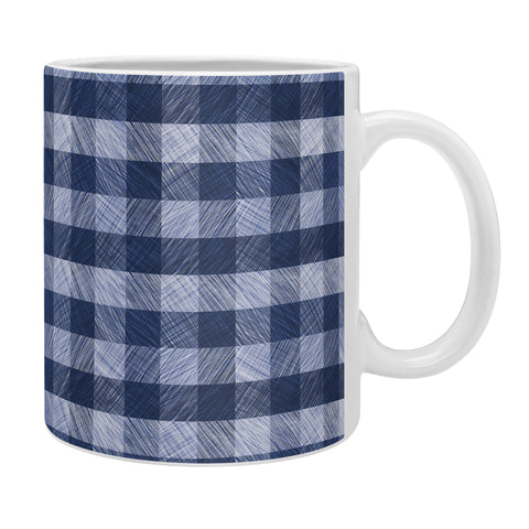 Pimlada Phuapradit Navy Gingham Coffee Mug