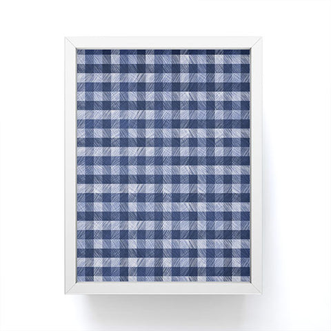 Pimlada Phuapradit Navy Gingham Framed Mini Art Print