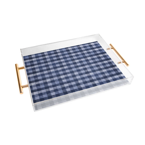 Pimlada Phuapradit Navy Gingham Acrylic Tray