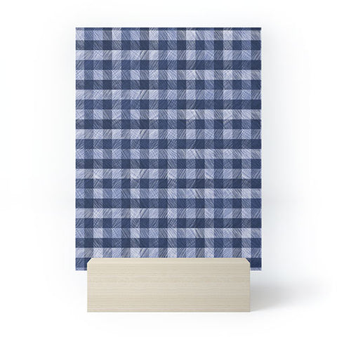 Pimlada Phuapradit Navy Gingham Mini Art Print