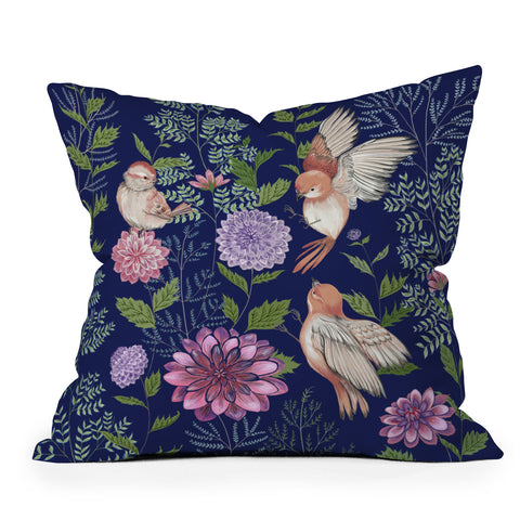 Pimlada Phuapradit Night Garden Outdoor Throw Pillow