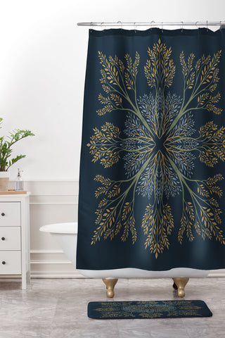 Pimlada Phuapradit Nocturne tree Shower Curtain And Mat