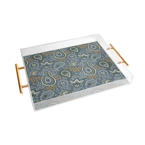 Pimlada Phuapradit Paisley Floral 2492 Acrylic Tray