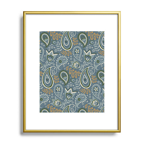 Pimlada Phuapradit Paisley Floral 2492 Metal Framed Art Print