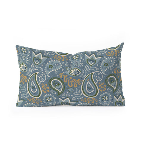 Pimlada Phuapradit Paisley Floral 2492 Oblong Throw Pillow