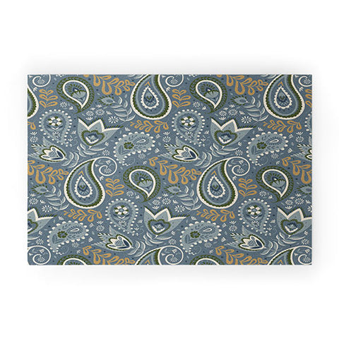Pimlada Phuapradit Paisley Floral 2492 Welcome Mat