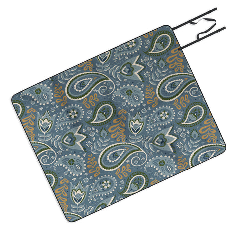 Pimlada Phuapradit Paisley Floral 2492 Picnic Blanket
