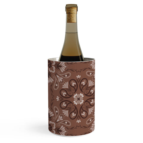 Pimlada Phuapradit Paisley Floral Tiles Brown Wine Chiller
