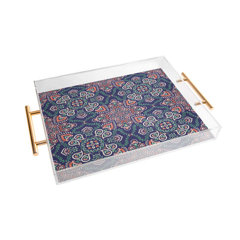 Pimlada Phuapradit Paisley tiles 02 Acrylic Tray