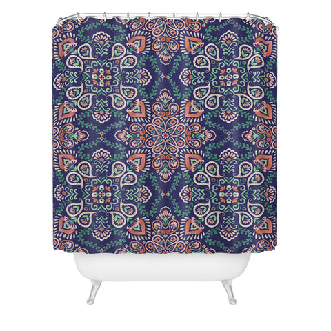 Pimlada Phuapradit Paisley tiles 02 Shower Curtain