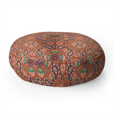 Pimlada Phuapradit Paisley Tiles 3 Floor Pillow Round
