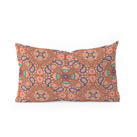 Pimlada Phuapradit Paisley Tiles 3 Oblong Throw Pillow