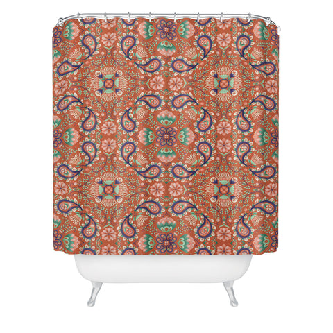 Pimlada Phuapradit Paisley Tiles 3 Shower Curtain