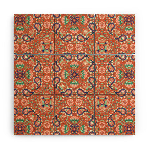 Pimlada Phuapradit Paisley Tiles 3 Wood Wall Mural