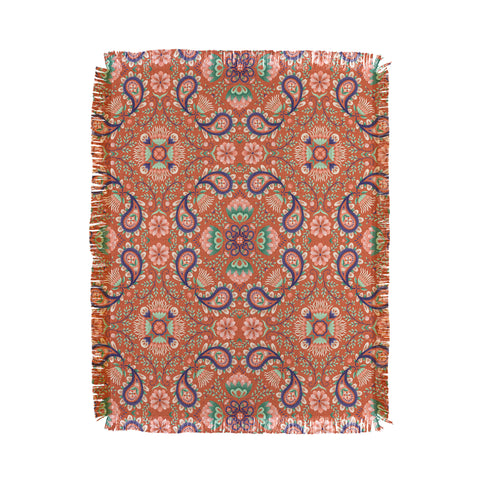 Pimlada Phuapradit Paisley Tiles 3 Throw Blanket