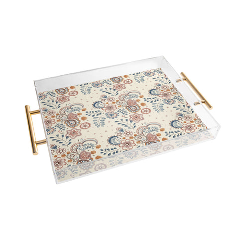 Pimlada Phuapradit Paisley with floral Acrylic Tray
