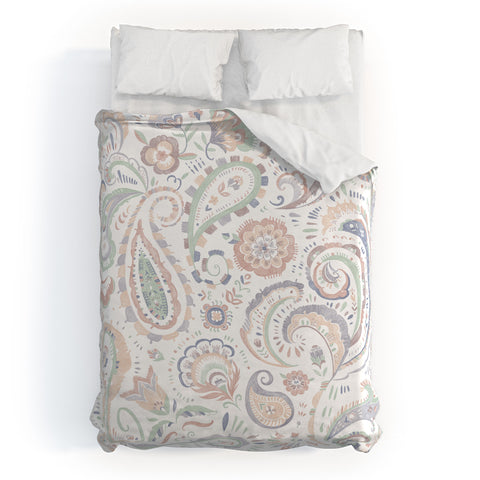 Pimlada Phuapradit pale paisley Duvet Cover