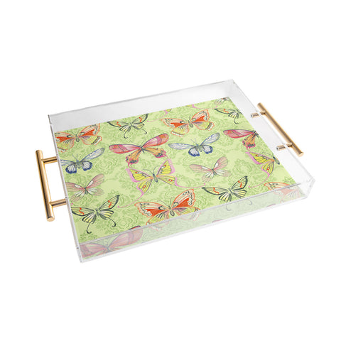 Pimlada Phuapradit Pastel Butterflies Acrylic Tray