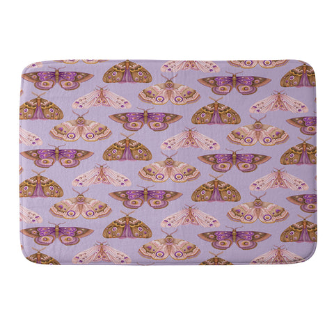 Pimlada Phuapradit Patterned Moths Memory Foam Bath Mat