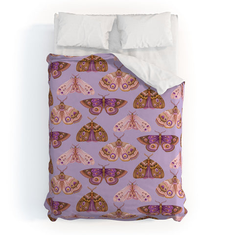 Pimlada Phuapradit Patterned Moths Duvet Cover