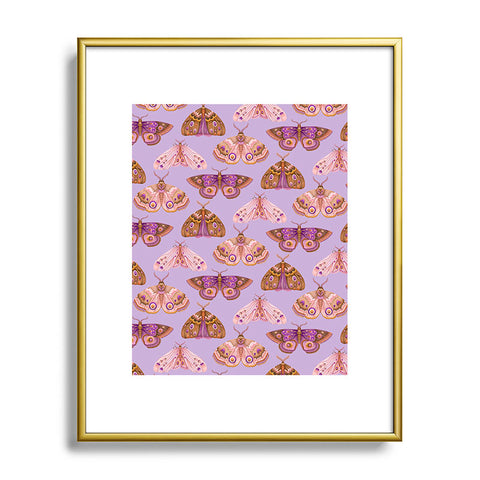 Pimlada Phuapradit Patterned Moths Metal Framed Art Print