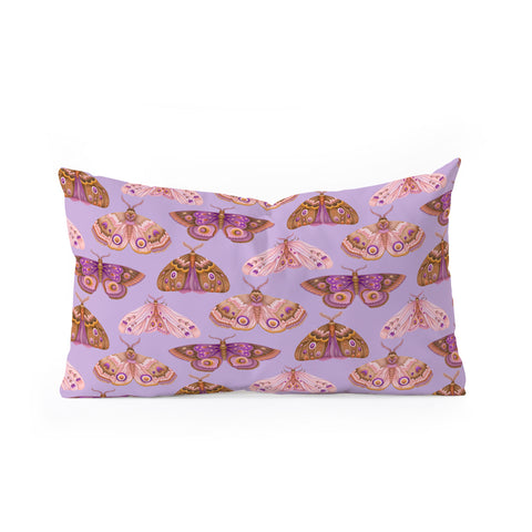 Pimlada Phuapradit Patterned Moths Oblong Throw Pillow