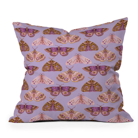Pimlada Phuapradit Patterned Moths Throw Pillow