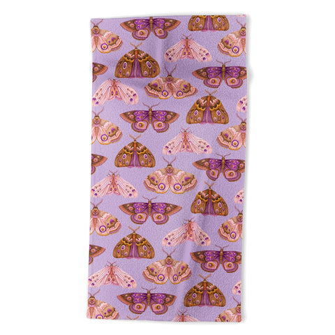 Pimlada Phuapradit Patterned Moths Beach Towel