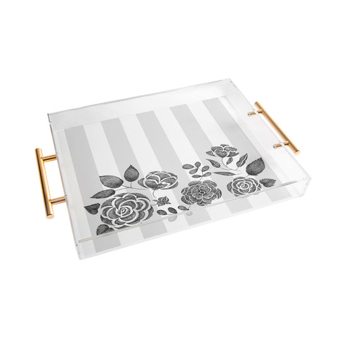 Pimlada Phuapradit Peony Stencil Acrylic Tray