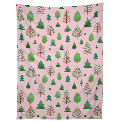 Pimlada Phuapradit Pine tree pattern Tapestry
