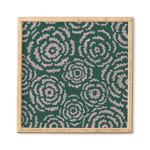 Pimlada Phuapradit Scalloped Flowers Framed Wall Art