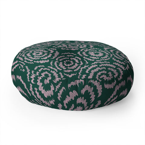 Pimlada Phuapradit Scalloped Flowers Floor Pillow Round