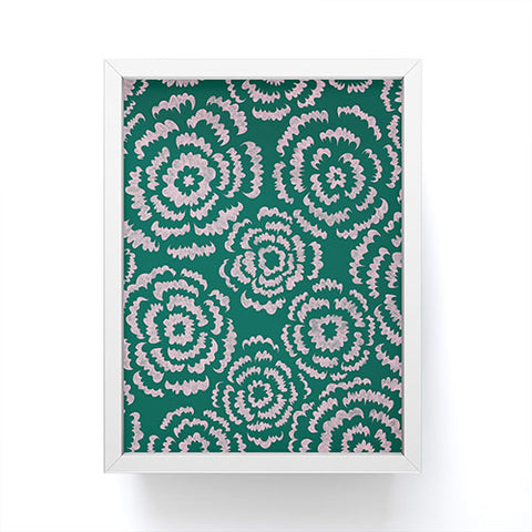 Pimlada Phuapradit Scalloped Flowers Framed Mini Art Print