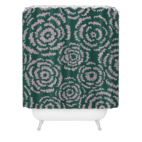 Pimlada Phuapradit Scalloped Flowers Shower Curtain