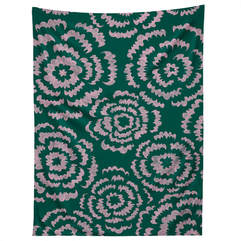 Pimlada Phuapradit Scalloped Flowers Tapestry