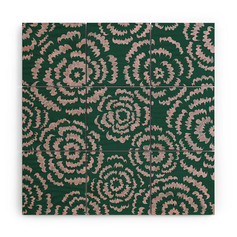 Pimlada Phuapradit Scalloped Flowers Wood Wall Mural